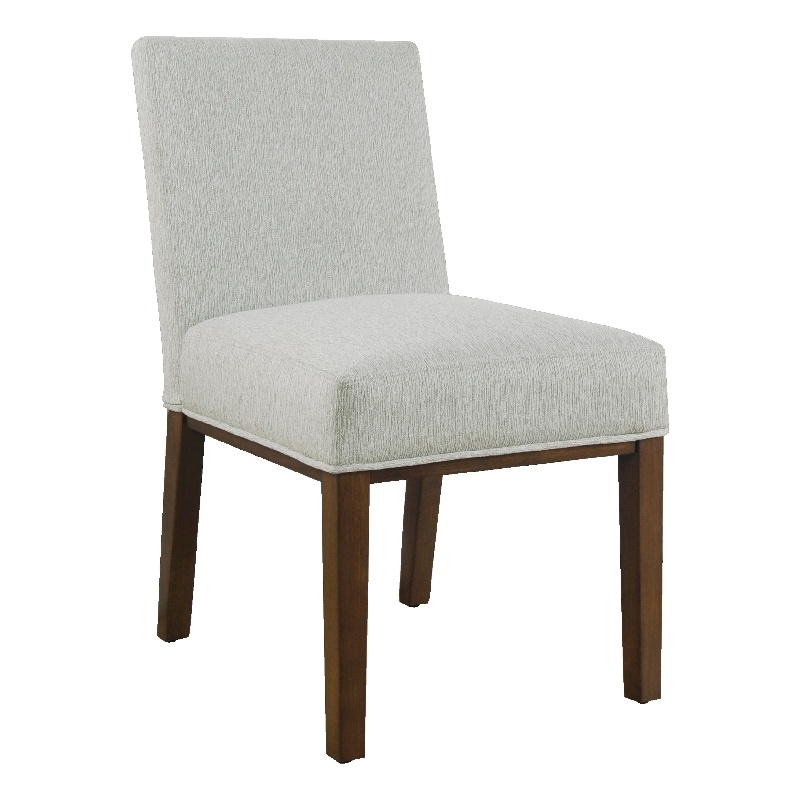 Jan Dining Chair with Espresso Wood Legs- Classic Gray Woven Fabric
