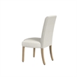 Jay Dining Chair Set of 2- Scalloped Details- Cream White Woven Fabric