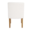 Kip Dining Chair with Honey Oak Wood Legs- Cream White Boucle Fabric