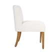 Kip Dining Chair with Honey Oak Wood Legs- Cream White Boucle Fabric