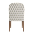 Mio Dining Chair with Rounded Back- Sage Paisley Medallion Fabric