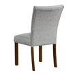 Rei Parsons Dining Chair Set of 2- Gray Woven Button Tufted Fabric