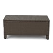 Perie 4 Piece Outdoor Sofa Chair and Table Set- Brown Rattan- White