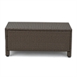 Perie 4 Piece Outdoor Sofa Chair and Table Set- Brown Rattan- White