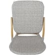 Outdoor Bistro Chair Set of 2- Gray Faux Rattan- Natural Brown Metal