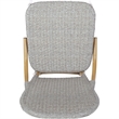 Outdoor Bistro Chair Set of 2- Gray Faux Rattan- Natural Brown Metal