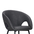 Moxy Dining Chair Set of 4- Dark Gray Faux Leather- Diamond Stitching