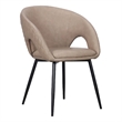 Moxy Dining Chair Set of 4- Light Taupe Faux Leather- Diamond Stitched