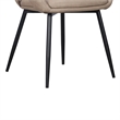 Moxy Dining Chair Set of 4- Light Taupe Faux Leather- Diamond Stitched