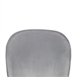 Dining Chair Set of 2- Classic Gray Fabric with Sleek Black Metal Legs