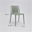 Womu Outdoor Side Chair Set of 4- Moss Green Finish- Slatted Backrest