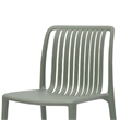 Womu Outdoor Side Chair Set of 4- Moss Green Finish- Slatted Backrest