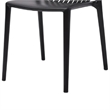 Womu Outdoor Side Chair Set of 4- Black Finish- Open Slatted Backrest