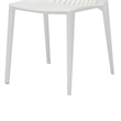 Womu Outdoor Side Chair Set of 4- White Finish- Open Slatted Backrest