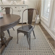 Dining Accent Chair Set of 4- Bronze Metal Body- Industrial Style