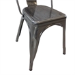 Dining Accent Chair Set of 4- Bronze Metal Body- Industrial Style