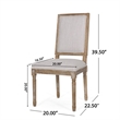 Ryma Dining Chair Set of 2- Fluted Legs- Transitional Light Gray Brown