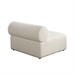 Zey Modular Armless Chair with Low Back- Ivory Sherpa Fabric