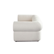 Zey 2pc Modular Corner Chair Set- Low Profile Back- Ivory Sherpa 80 Inch