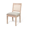 Zemi Dining Chair Set of 2- Rattan- Beige- Natural Brown Solid Wood