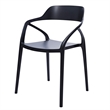 Geni 23 Inch Side Dining Chair Set of 4- Indoor Outdoor- Black Finish