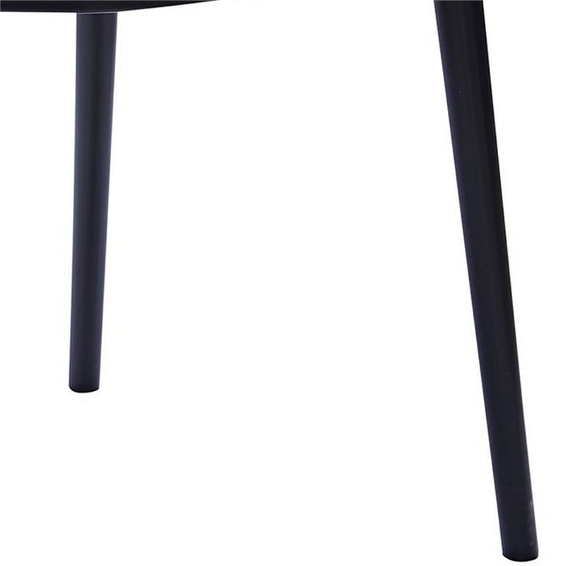 Geni 23 Inch Side Dining Chair Set of 4- Indoor Outdoor- Black Finish