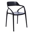 Geni 23 Inch Side Dining Chair Set of 4- Indoor Outdoor- Black Finish