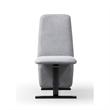 Cid Jim 19 Inch Dining Chair Set of 2- Gray Linen- Sturdy Steel Frame