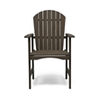 Pima Outdoor Dining Chair Set of 2- Adirondack Taupe Gray Acacia Wood