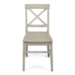 Ricks Dining Chair Set of 2- X Shape Back- Light Gray Acacia Wood Frame