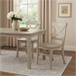 Ricks Dining Chair Set of 2- X Shape Back- Light Gray Acacia Wood Frame