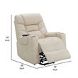 Aira Power Recliner Lift Chair with Heating Massage- Gray Faux Leather