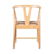 Cera Dining Chair Set of 2- Handwoven Rope Seat- Natural Brown Wood