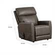 Lift Chair with Power Headrest- Light Gray Fabric Padded- USB Charging
