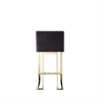 Boly 26 Inch Counter Stool Chair- Cushioned Gray Velvet- Gold Cantilever