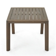 Liah Outdoor Patio Table Set- 2 Chair- Brown Acacia Wood- Gray Polyester