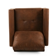 Ada Accent Chair- Plush Pillow Back- Textured Brown Microfiber Design