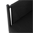Jackie Outdoor Club Accent Chair- Black- Dark Gray Cushions- Aluminium