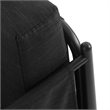 Jackie Outdoor Club Accent Chair- Black- Dark Gray Cushions- Aluminium