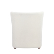Molly 33 Inch Lounge Chair- White Boucle Fabric- Wing Back Design- Wood