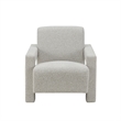 Cid Lily 28 Inch Accent Chair- Light Gray Polyester- Foam Cushions- Wood