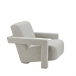 Cid Lily 28 Inch Accent Chair- Light Gray Polyester- Foam Cushions- Wood