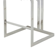 Suki 30 Inch Barstool Chair- Cushioned Black Faux Fur- Silver Cantilever