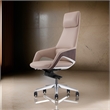 Akon Office Recliner Chair- Adjustable Height- Swivel- Lux Beige Leather