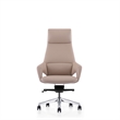 Akon Office Recliner Chair- Adjustable Height- Swivel- Lux Beige Leather