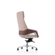 Akon Office Recliner Chair- Adjustable Height- Swivel- Lux Beige Leather