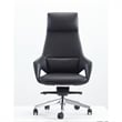 Akon Office Recliner Chair- Adjustable Height-Swivel- Lux Black Leather