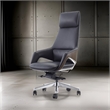Akon Office Recliner Chair- Adjustable Height-Swivel- Lux Black Leather