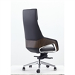Akon Office Recliner Chair- Adjustable Height-Swivel- Lux Black Leather