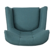 Ranie Accent Club Chair- Rubberwood Legs- Teal Button Tufted Polyester